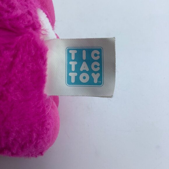 Tic Tac Toy Stuffed Cat Bright Pink 9" Plush Soft Toy Fuchsia Kitty Kitten 8" - Picture 4 of 8